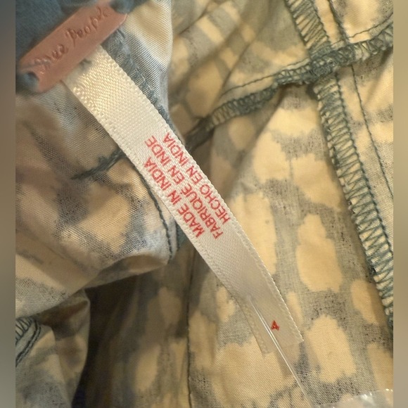 FREE PEOPLE Miss You Most Wide Leg Pants size 4 Olive Combo NWT Palazzo Y2K NWT - Picture 7 of 12